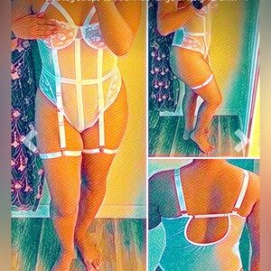 Women’s Garter Lingerie Set Bodysuit Babydoll